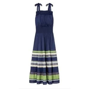 Tory Burch Smocked Sundress in Field Day Stripe Size Small NWT